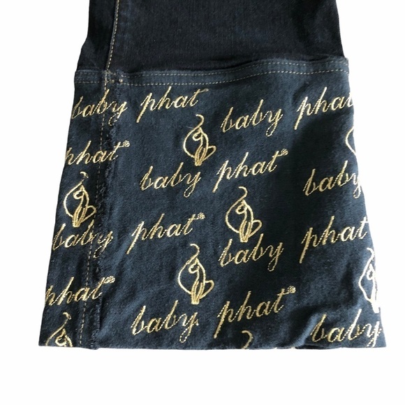 Baby Phat Rolled Cuff Metallic Thread Capri - Picture 2 of 6